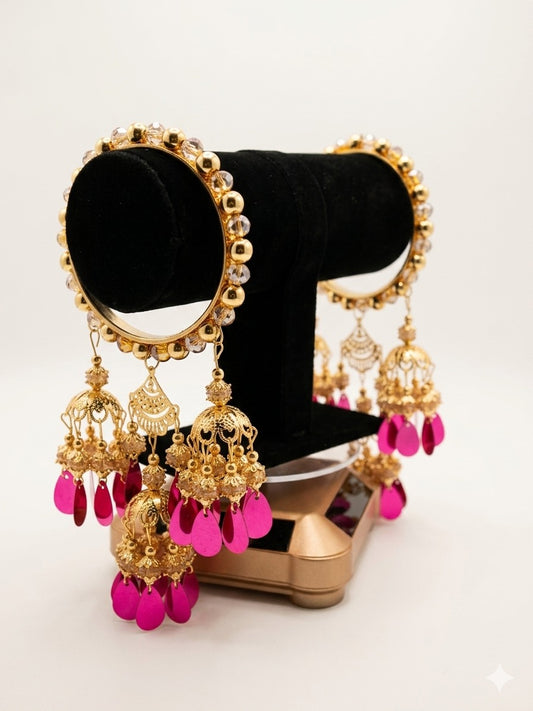 Pink Latkan Kaleere Bridal Bangles