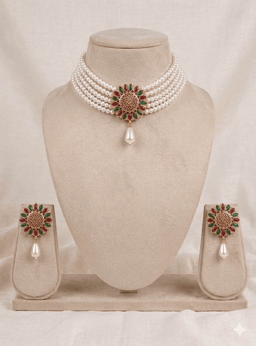 Noor-e-Pearl Choker Set