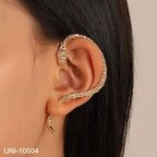 UNI-10504 - Gold & Silver Snake - Ear Cuff