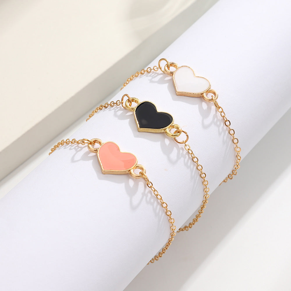 UNI-10550 - White Heart Gold - Bracelet