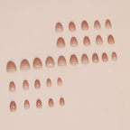 N-117 - Crepe Pink - Press On Nail Set Of 24 - Free 24 Pcs Sticker Sheet Included