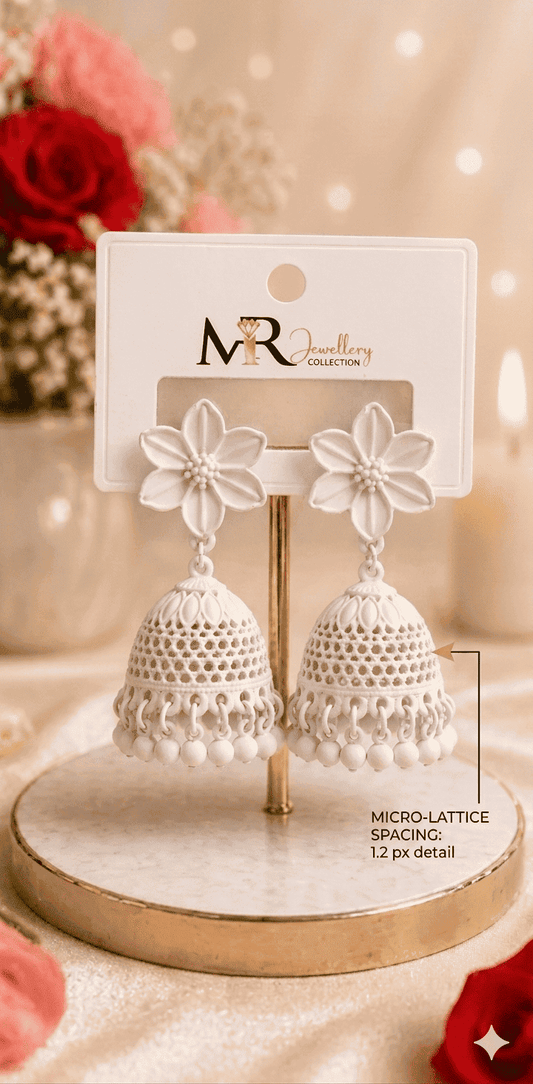 Floral Jhumka Set