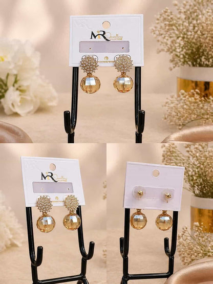 Gold Snowflake Danglers