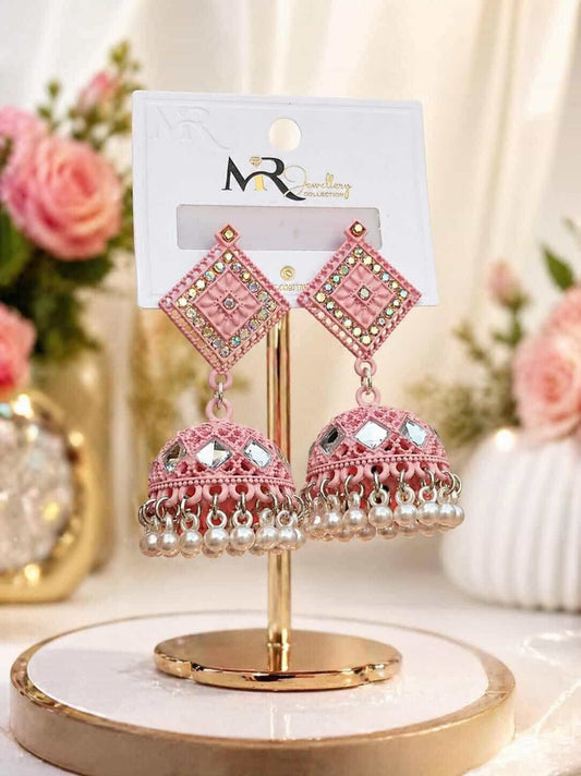 Emerald Mirror Jhumka