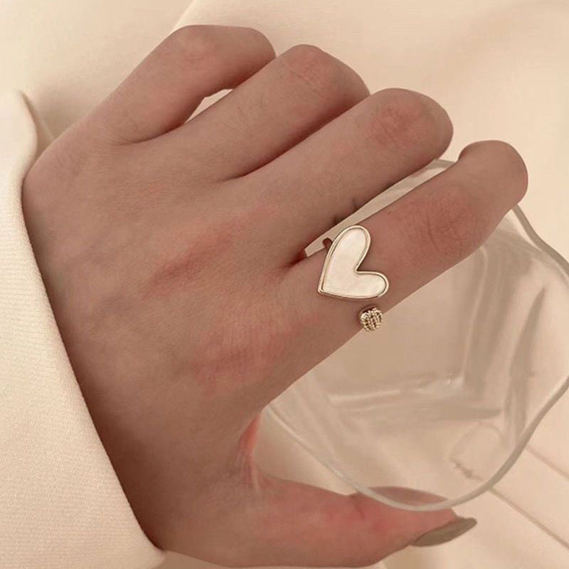 UNI-10869 -White Heart  - Ring