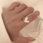 UNI-10869 -White Heart  - Ring