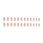 N-109 - Fancy Pink  - Press On Nail Set Of 24 - Free 24 Pcs Sticker Sheet Included