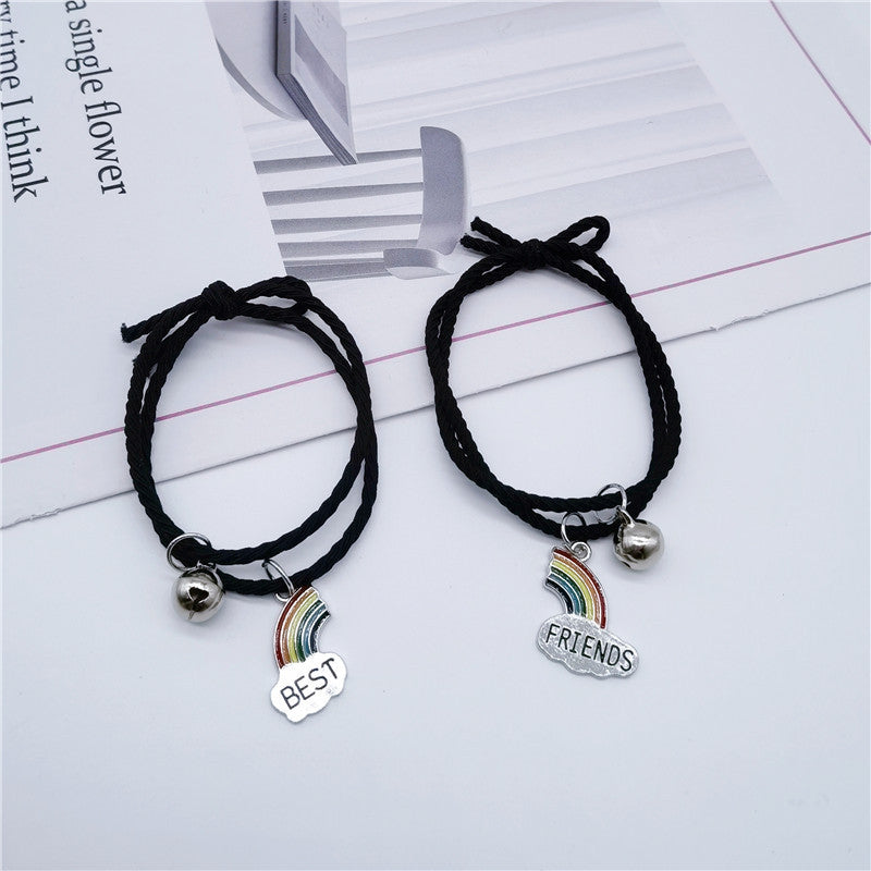 UNi-12150 - Best Friends Rainbow Black - Bracelet Set