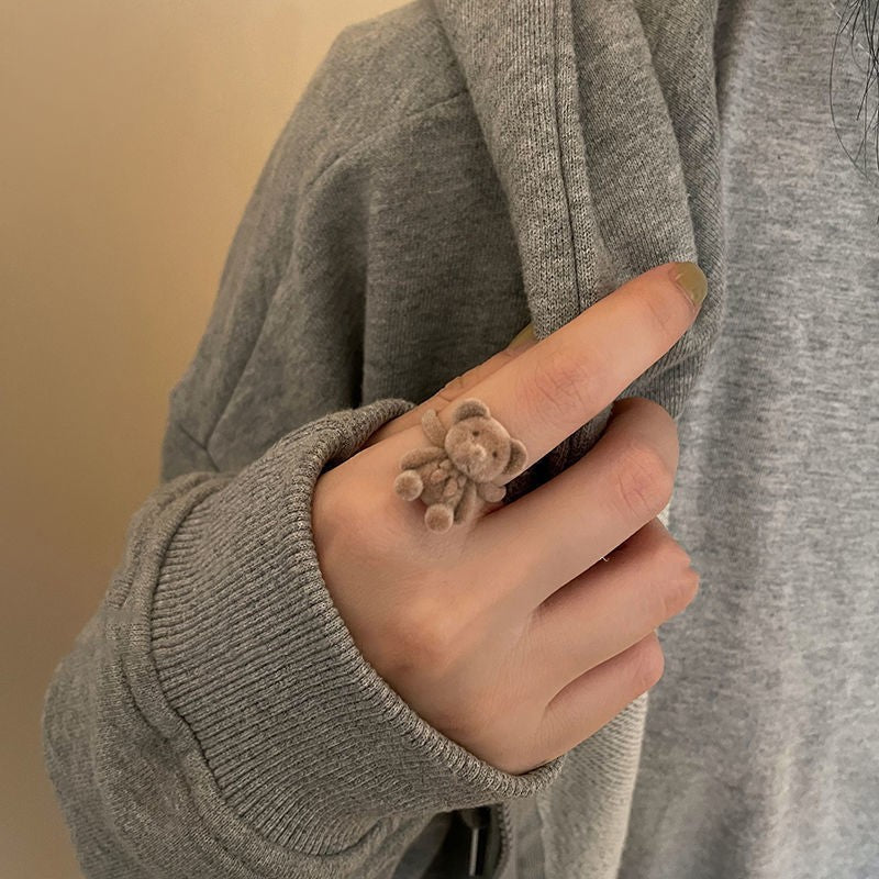 UNI-10883 - Fluffy Bear Brown - Ring