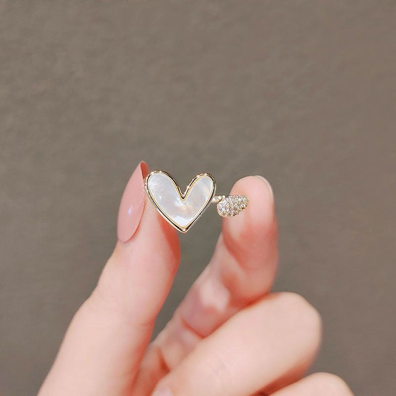 UNI-10869 -White Heart  - Ring