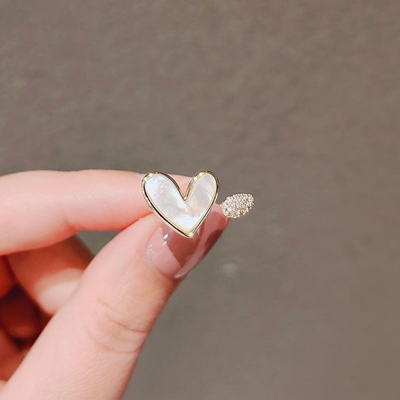 UNI-10869 -White Heart  - Ring