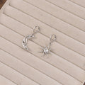 UNI-12153 - Silver Moon & Star - Earring