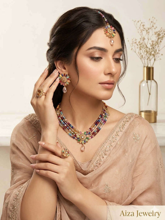 Royal Pearl Floral Jewelry Set