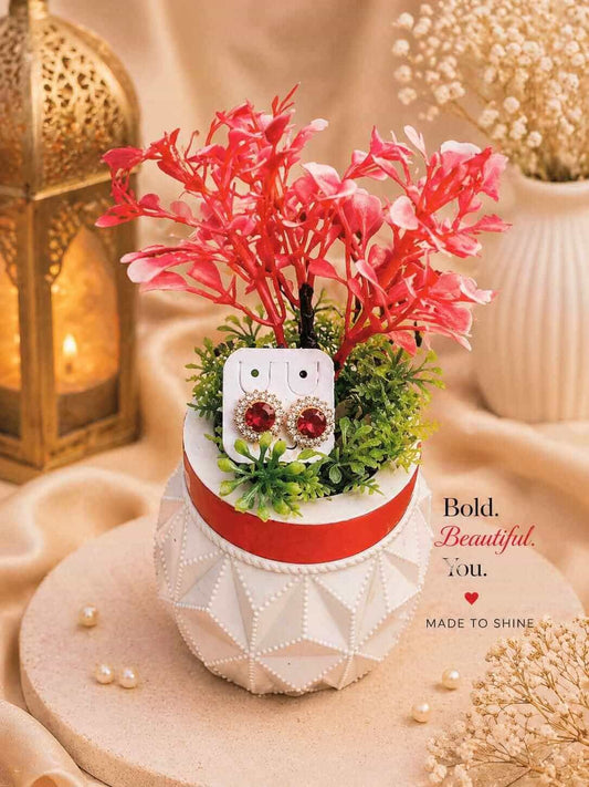 Red & White Floral Set