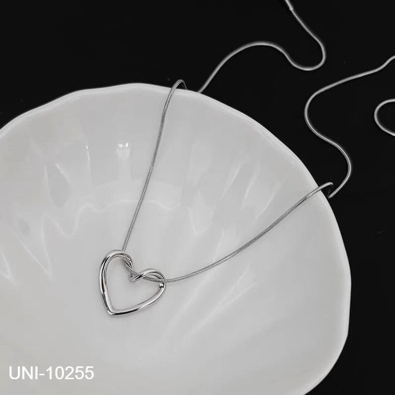 UNI-10255 - Silver Heart - Necklace Style 2