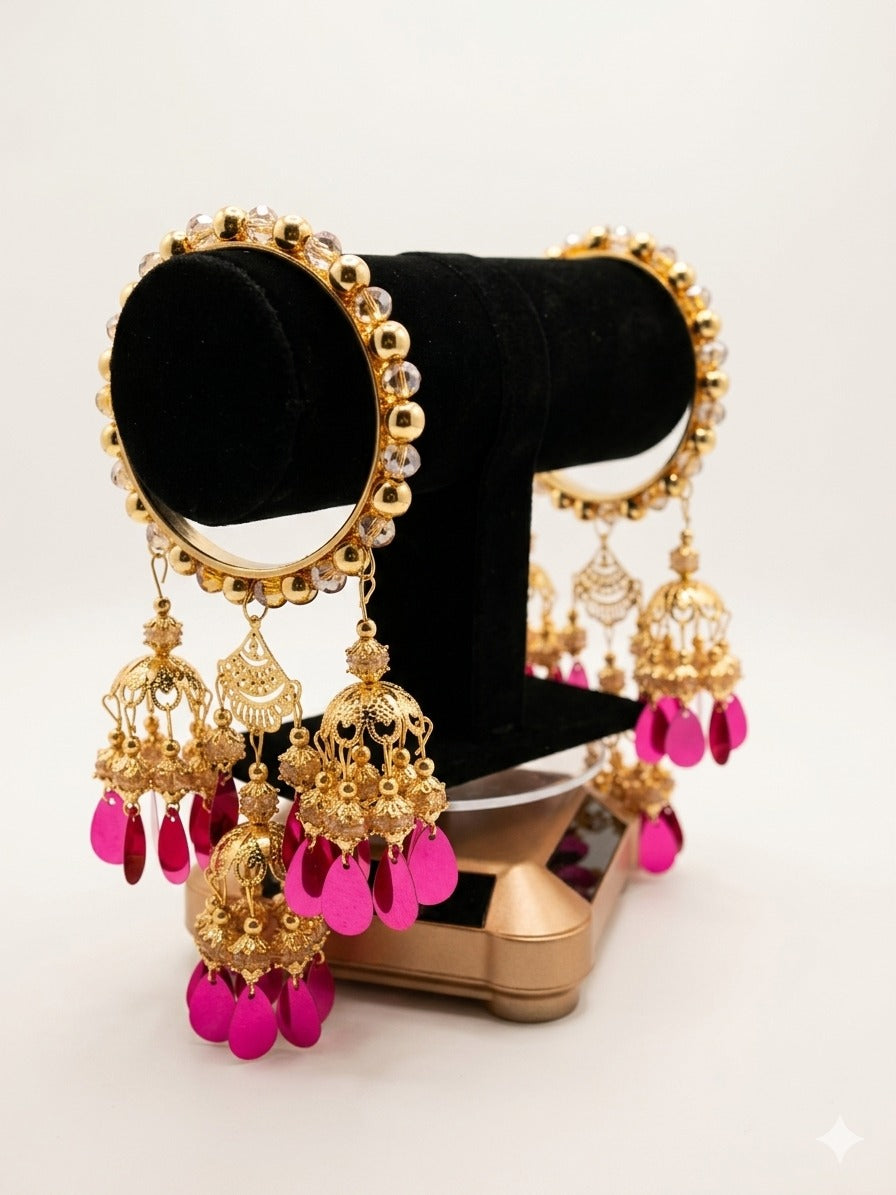 Pink Latkan Kaleere Bridal Bangles