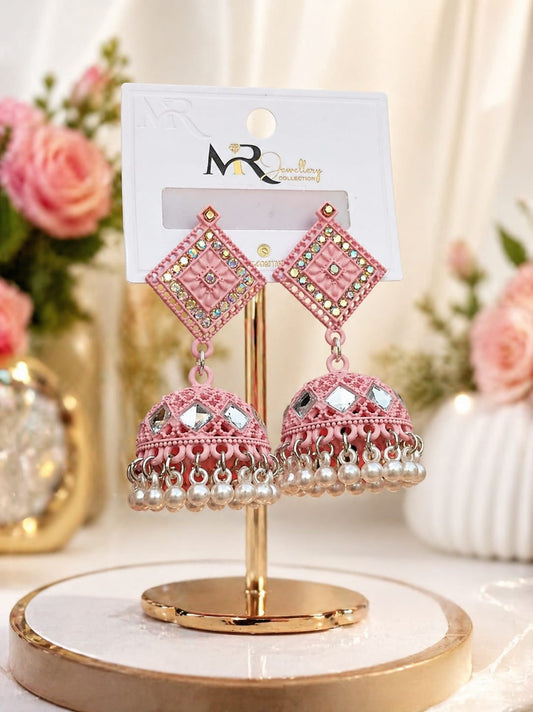 Pink Diamond Jhumka